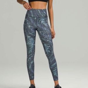 Lululemon Fast and Free 25" *Non-Reflective Nulux Dimensional Icing Blue SZ10